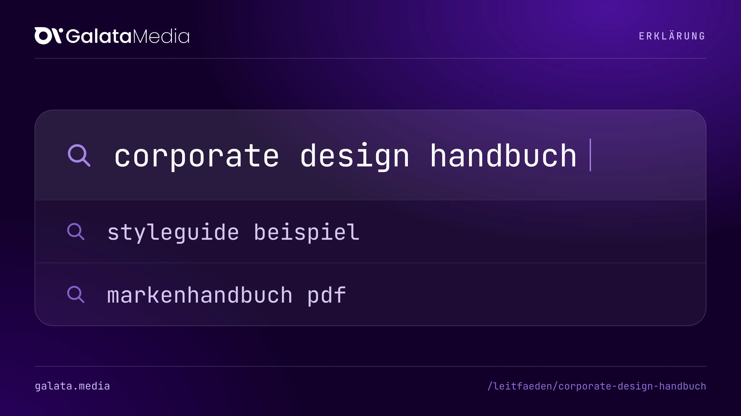 Suchanfragen, die diese Seite beantwortet: corporate design handbuch, styleguide beispiel, markenhandbuch pdf.