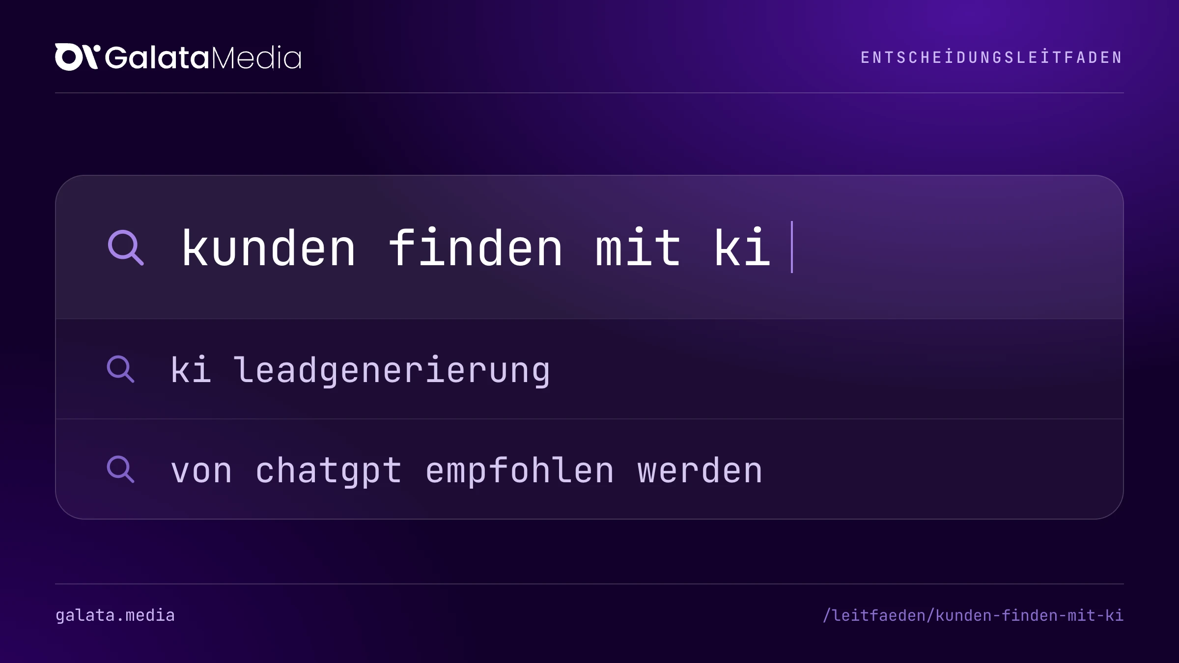 Suchanfragen, die diese Seite beantwortet: kunden finden mit ki, ki leadgenerierung, von chatgpt empfohlen werden.