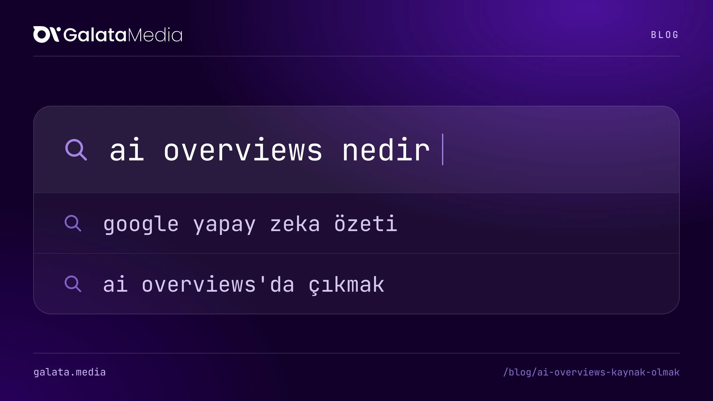 Bu sayfanın cevapladığı aramalar: ai overviews nedir, google yapay zeka özeti, ai overviews'da çıkmak.