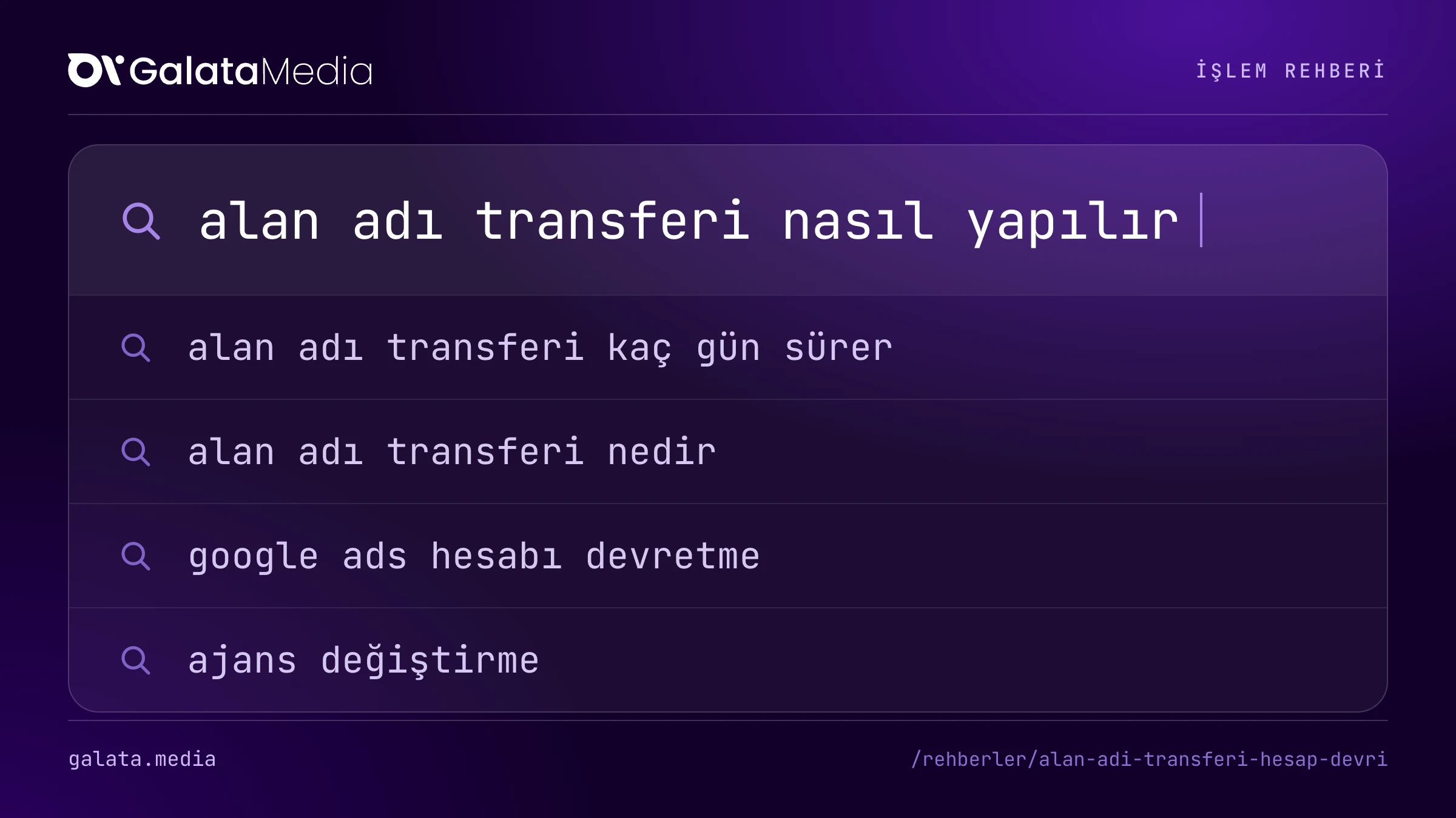 Bu sayfanın cevapladığı aramalar: alan adı transferi nasıl yapılır, alan adı transferi kaç gün sürer, alan adı transferi nedir, google ads hesabı devretme, ajans değiştirme.