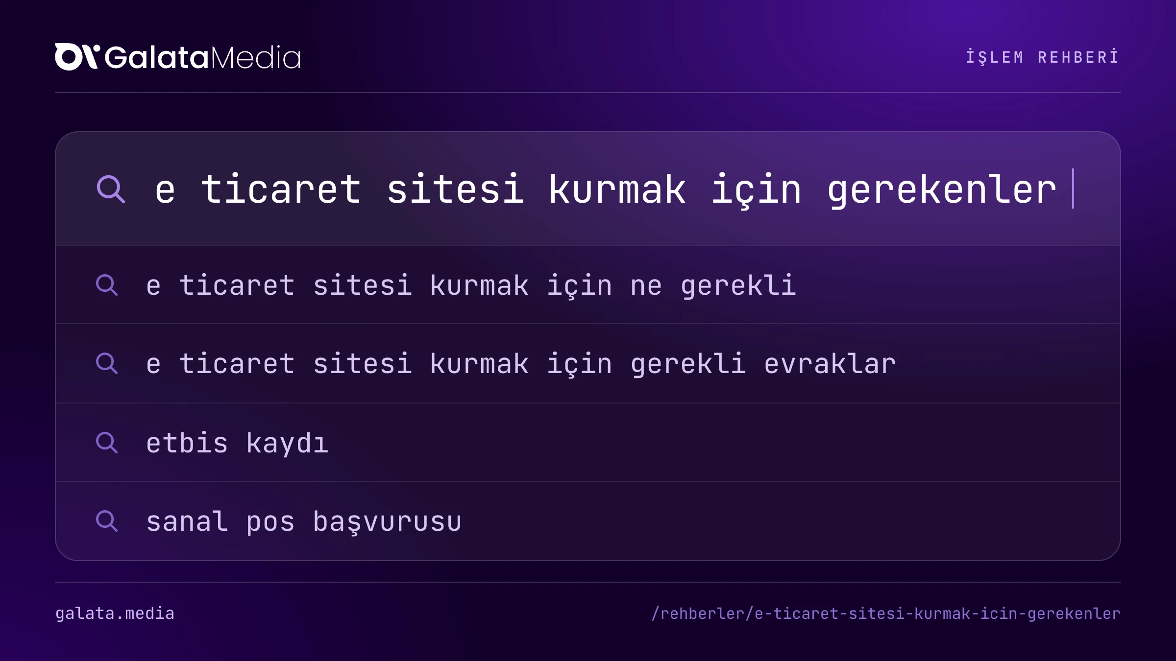 Bu sayfanın cevapladığı aramalar: e ticaret sitesi kurmak için gerekenler, e ticaret sitesi kurmak için ne gerekli, e ticaret sitesi kurmak için gerekli evraklar, etbis kaydı, sanal pos başvurusu.