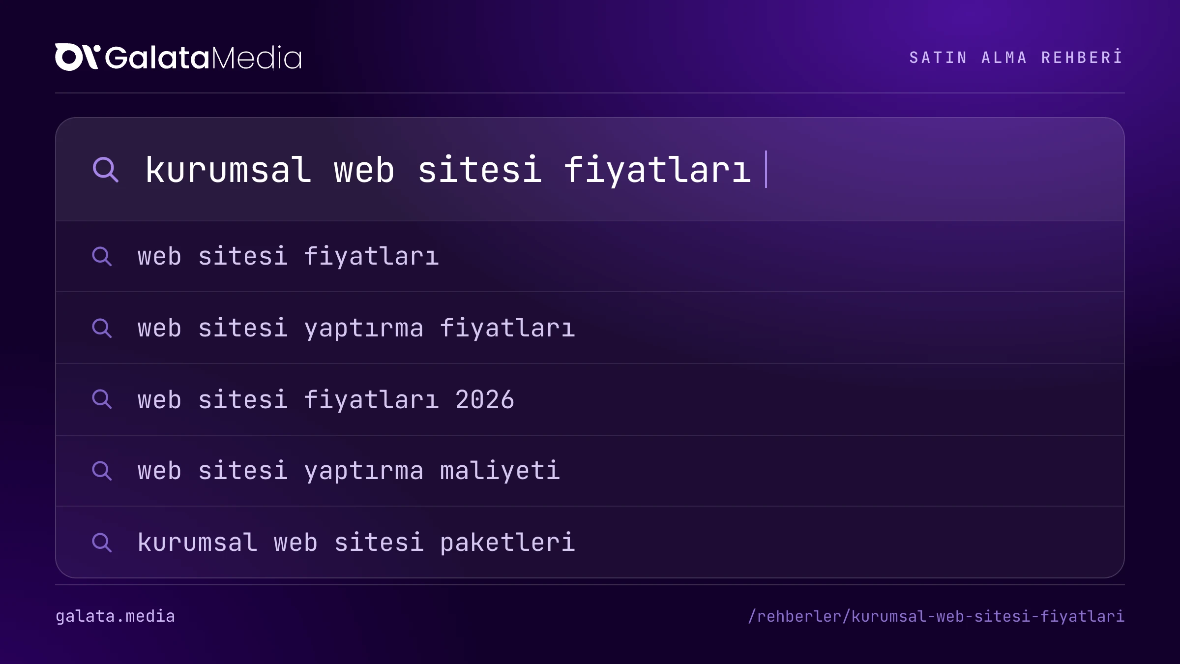Bu sayfanın cevapladığı aramalar: kurumsal web sitesi fiyatları, web sitesi fiyatları, web sitesi yaptırma fiyatları, web sitesi fiyatları 2026, web sitesi yaptırma maliyeti, kurumsal web sitesi paketleri.
