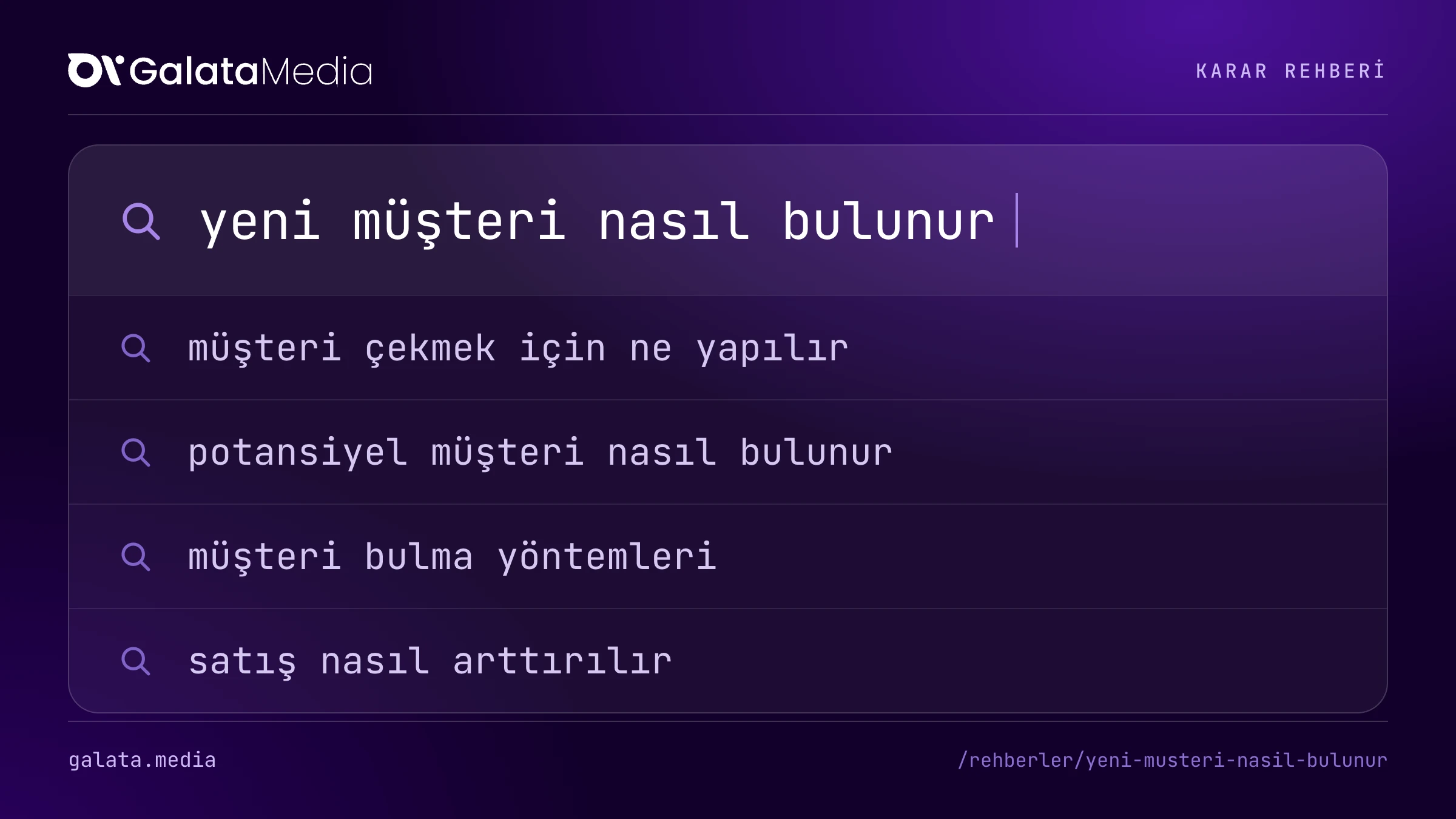 Bu sayfanın cevapladığı aramalar: yeni müşteri nasıl bulunur, müşteri çekmek için ne yapılır, potansiyel müşteri nasıl bulunur, müşteri bulma yöntemleri, satış nasıl arttırılır.